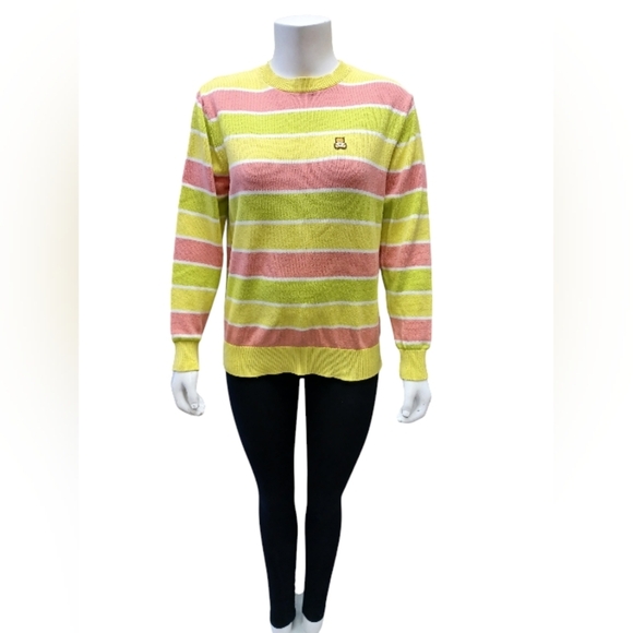 Teddy Fresh EUC Knit L/S Sweater Pink Green Size Medium - Picture 2 of 8